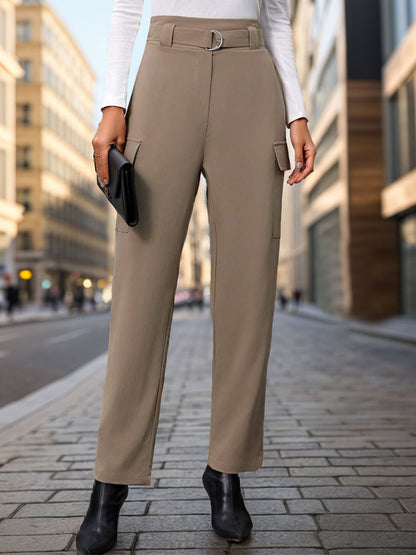 High Waist Straight Pants