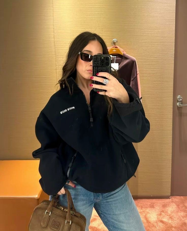 Fleece zip cardigan