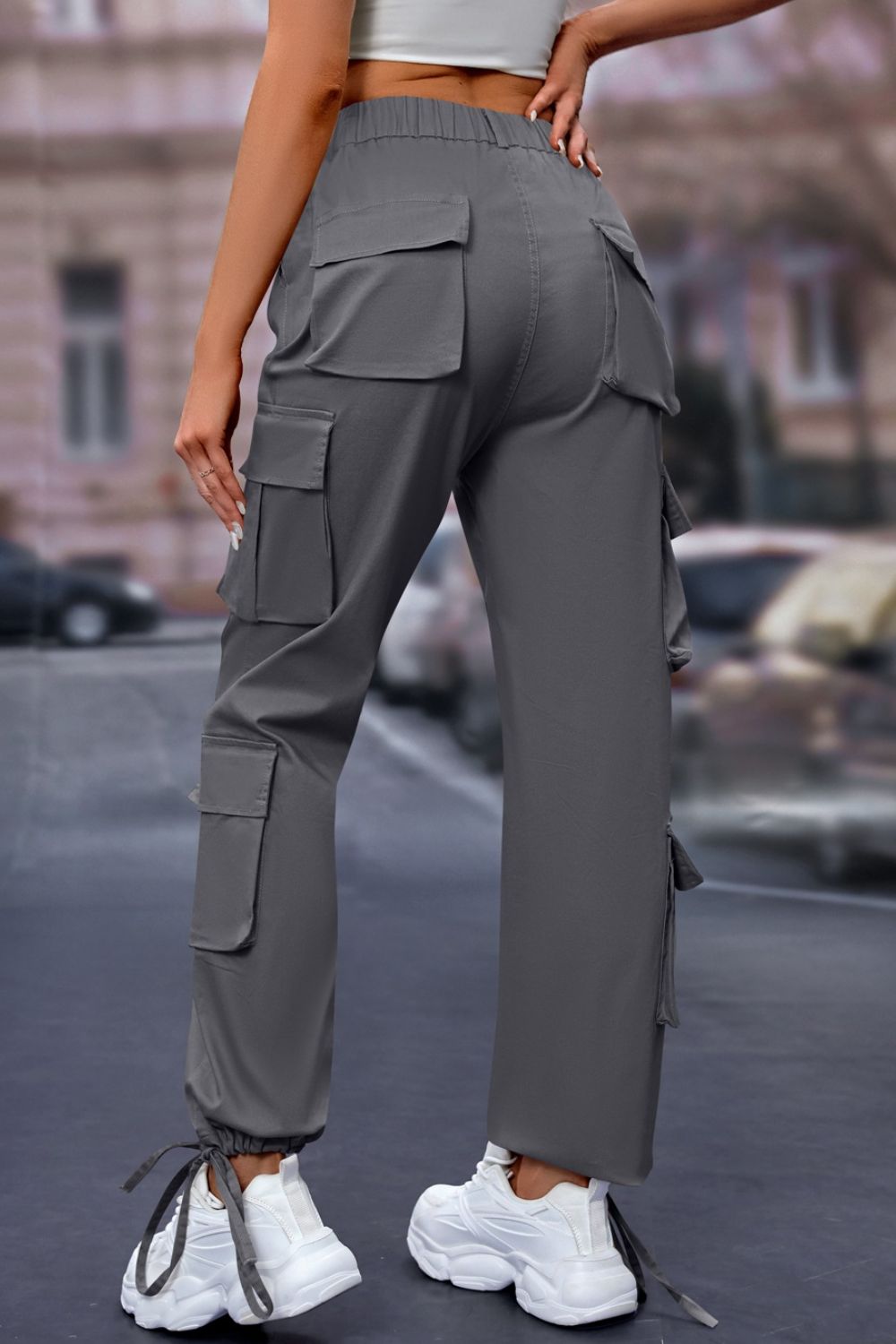 Elastic Waist Cargo Pants