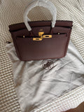 Burgundy bag leather