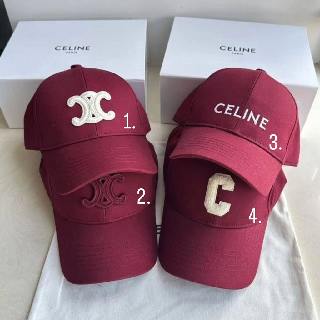 Burgundy caps