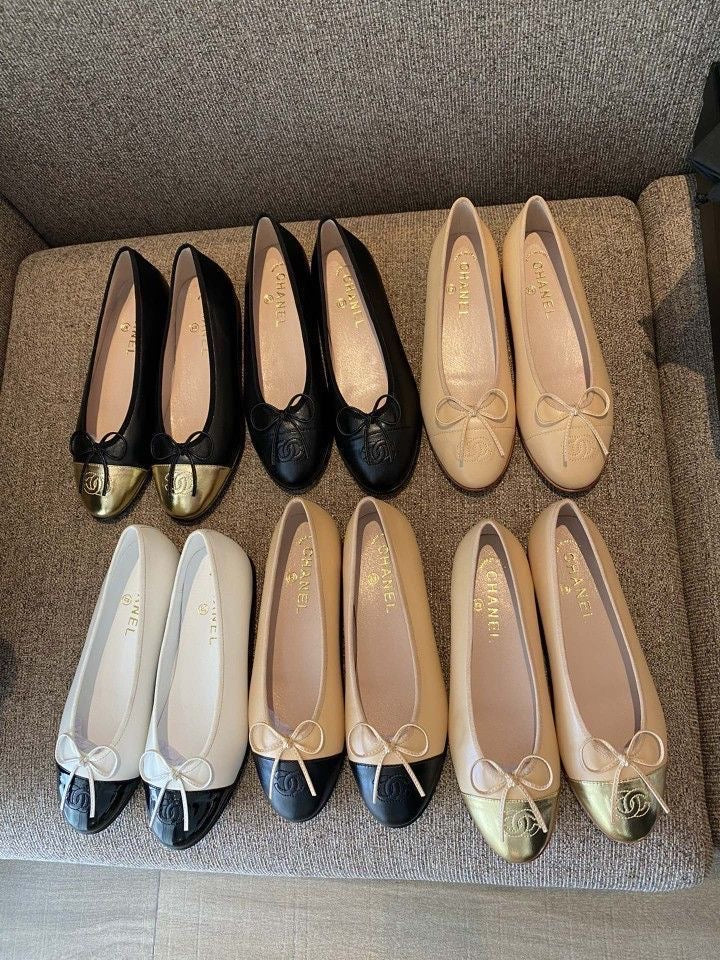 Ballet shoes leather