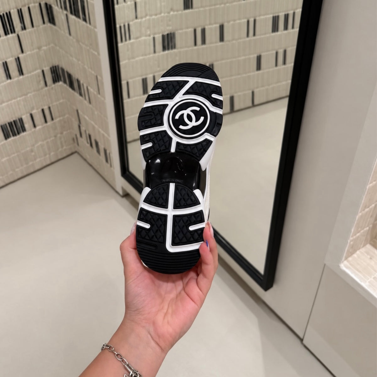 Black white sneakers