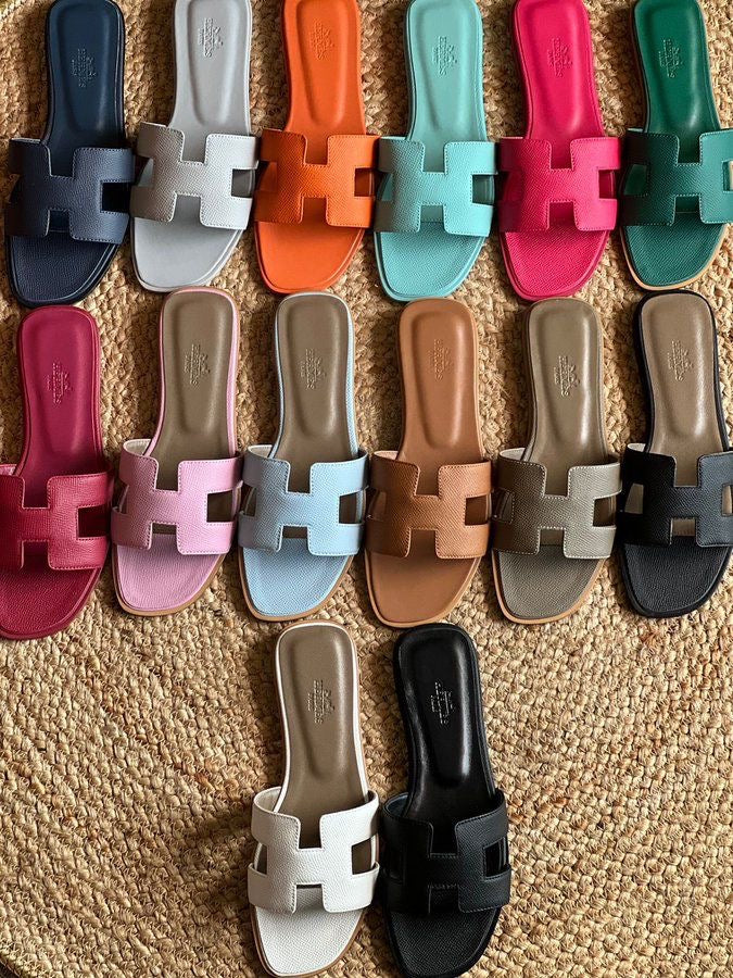 Classic slides H leather