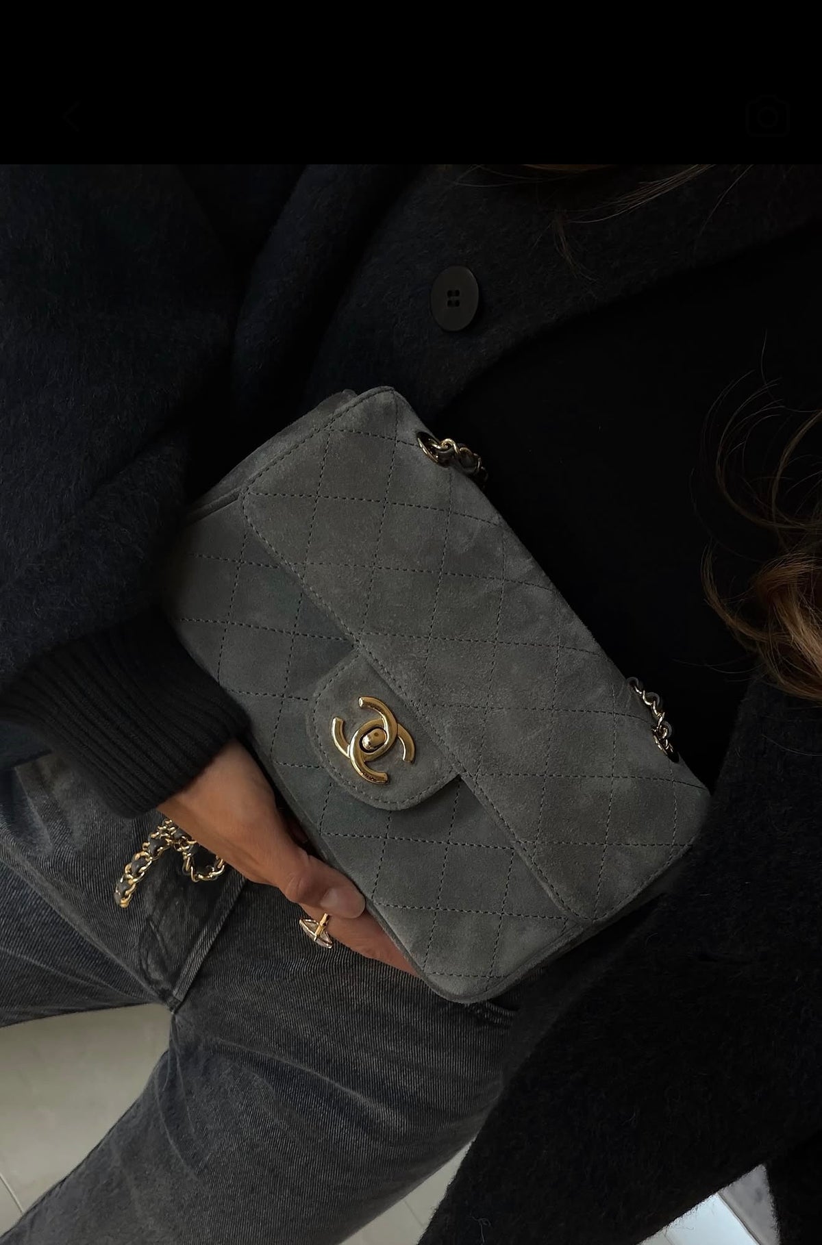 Flap bag sued medium