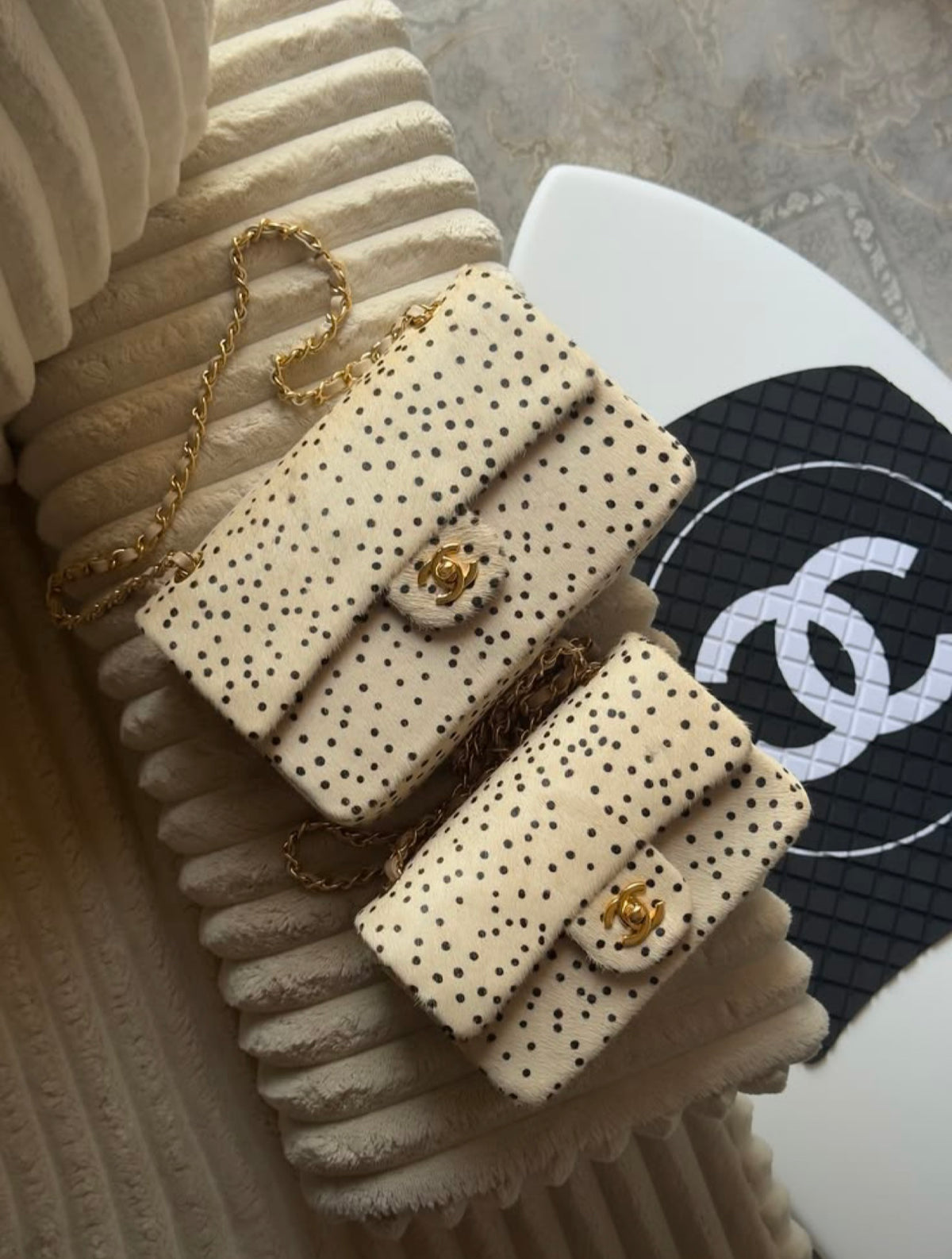 Leopard chain bag small
