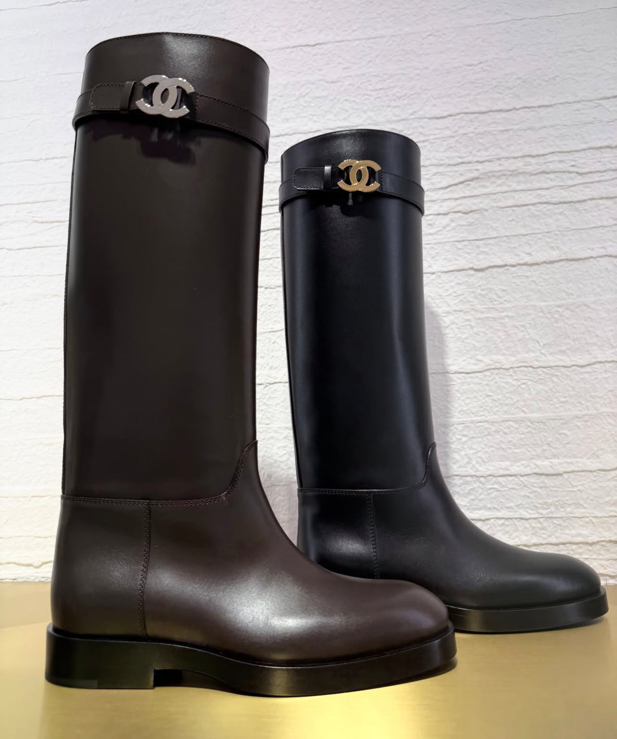 LOGO BOOTS leather