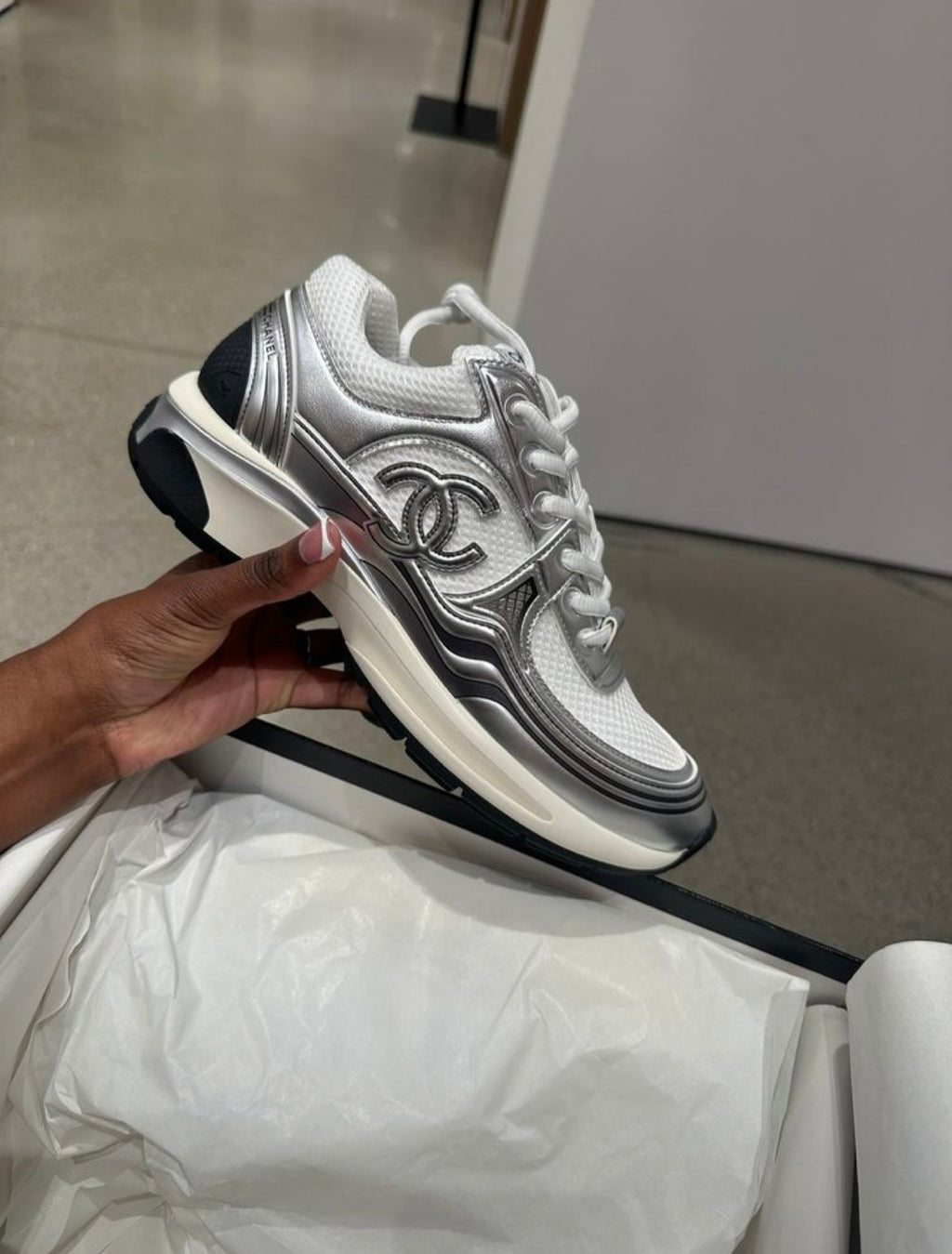 Sneakers gold/silver