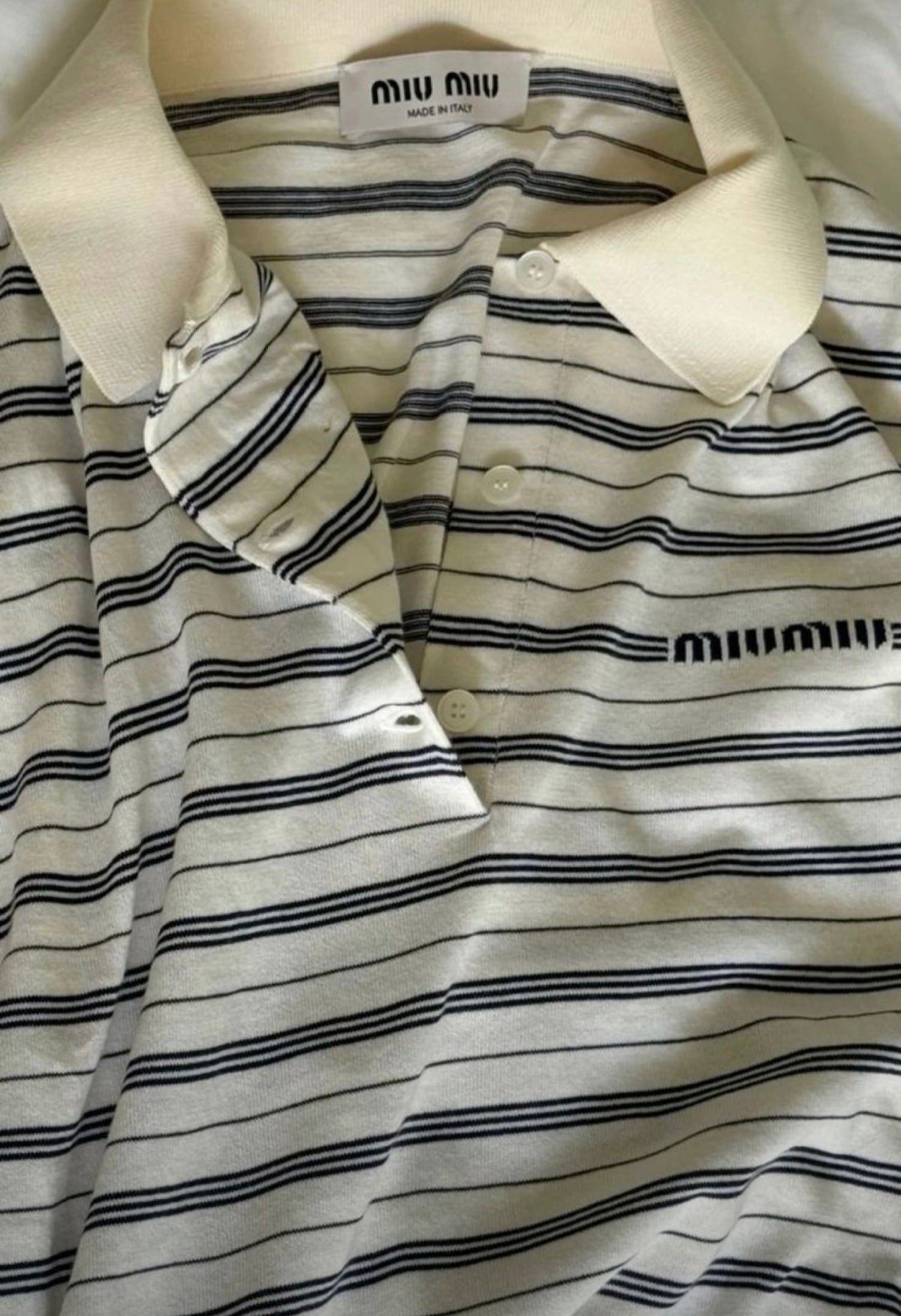 Stripe polo longsleeve