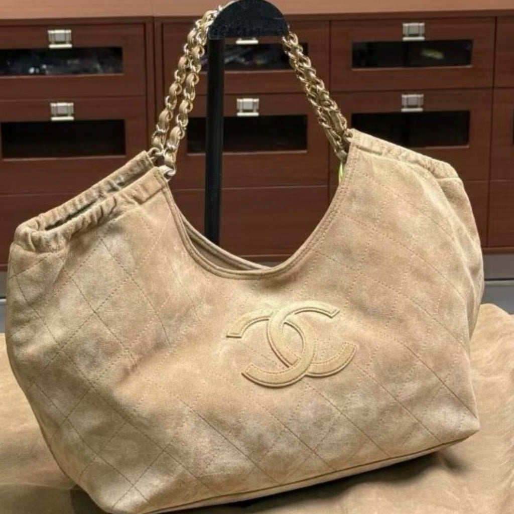 Sued shopper bag